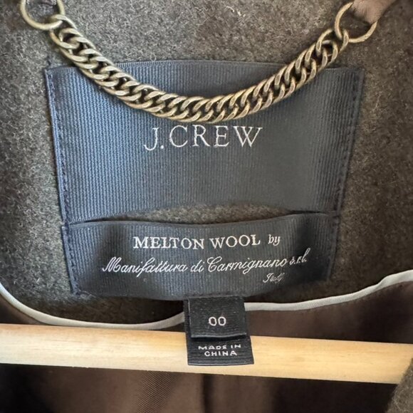 J.Crew Wool Duffle Coat with Toggle Closure | Classic Hooded Coat | Size 00 - Picture 2 of 4
